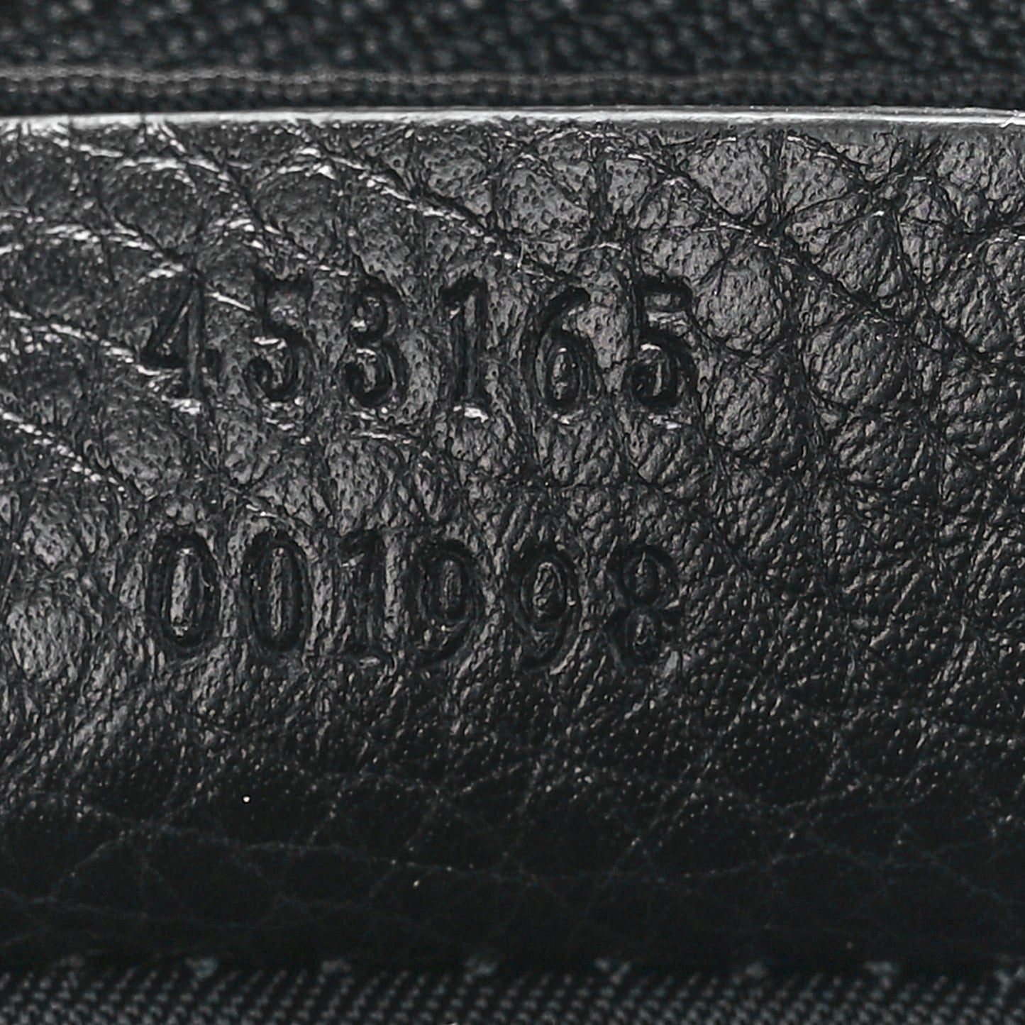 Pebbled Calfskin Animalier Tiger Zip Pouch Black