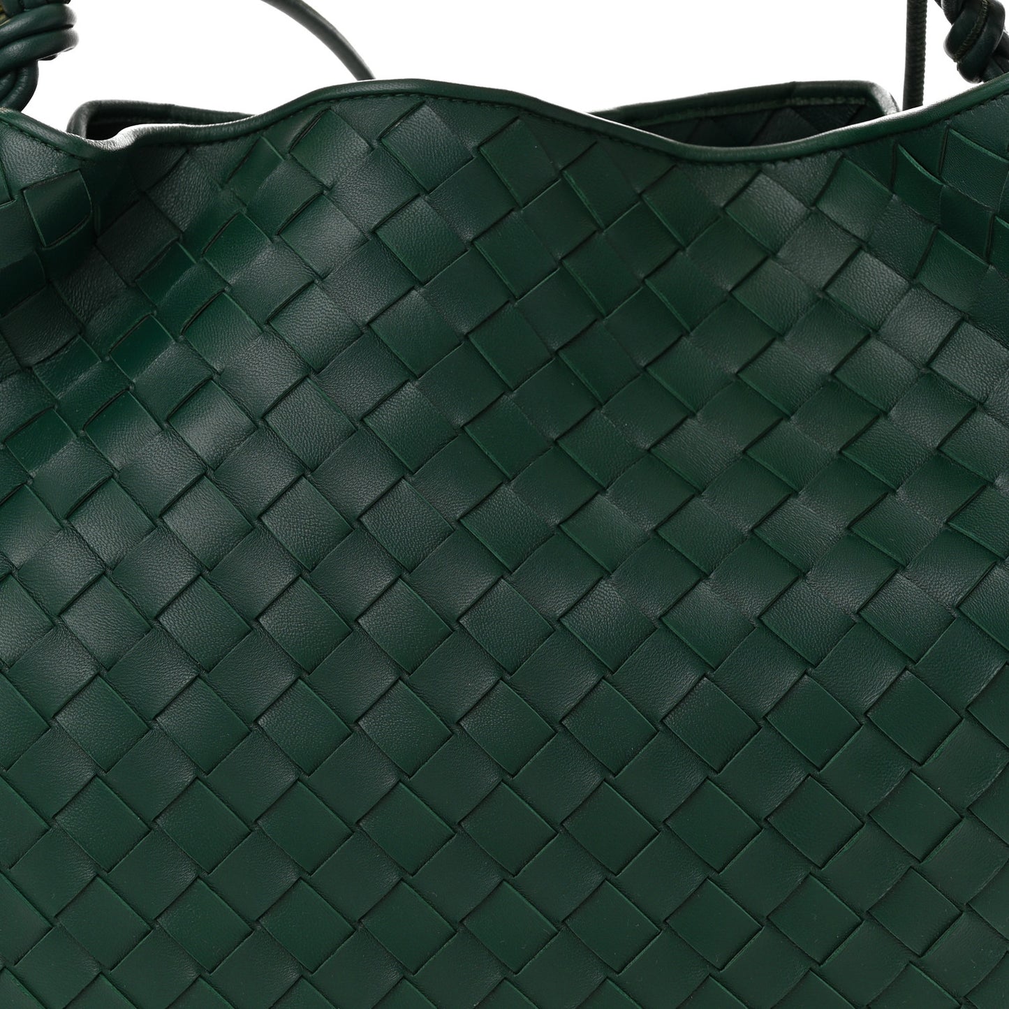 Nappa Intrecciato Medium Sardine Bag Emerald Green