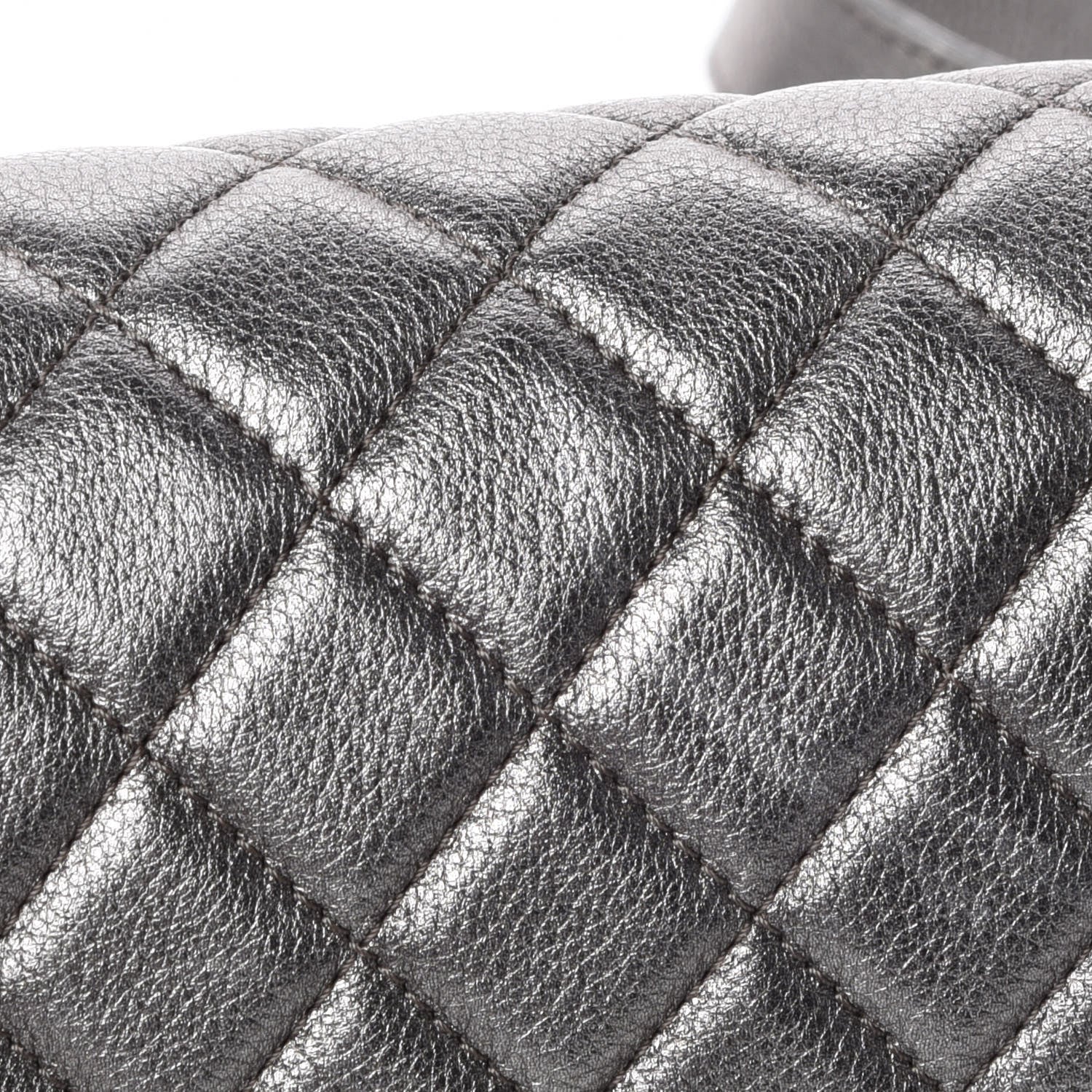 Chanel Metallic Calfskin Quilted Small Casual Rock Flap Silver 6 of 17