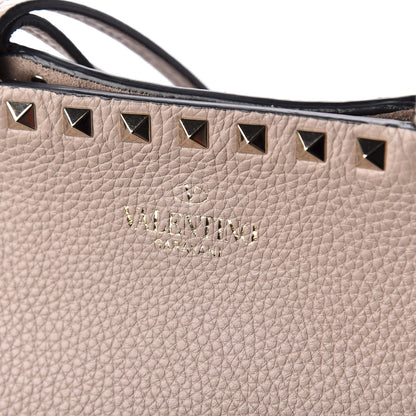 Valentino Garavani Grained Calfskin Rockstud Shoulder Tote Poudre 9 of 9