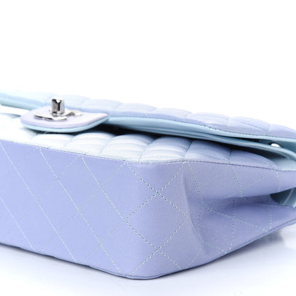 Chanel Perforated Lambskin Quilted Medium Double Flap Light Blue Light Purple White 9 of 9