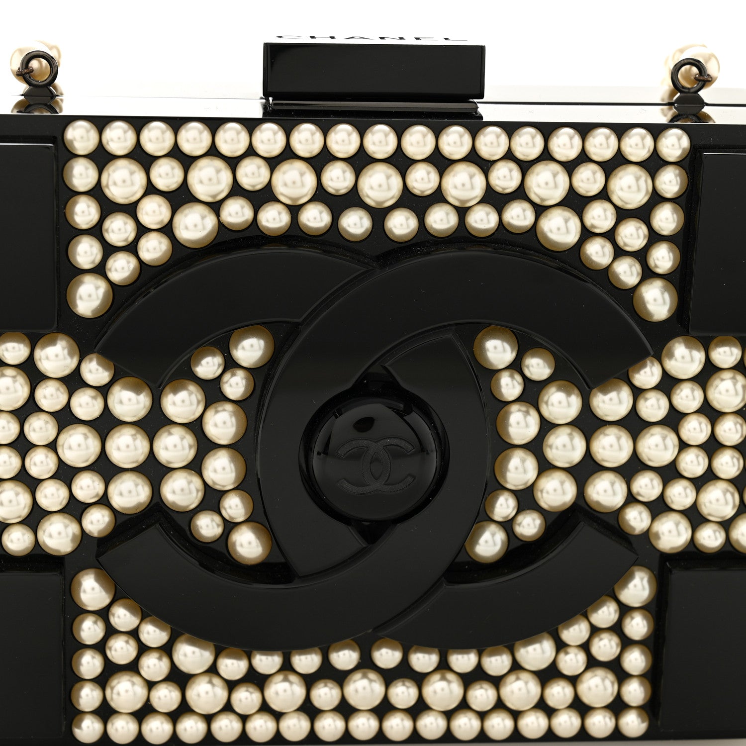 Chanel Pearl Boy Brick Lego Clutch Black 7 of 9