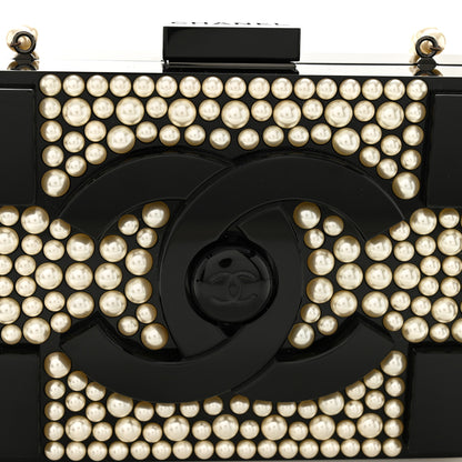 Chanel Pearl Boy Brick Lego Clutch Black 7 of 9