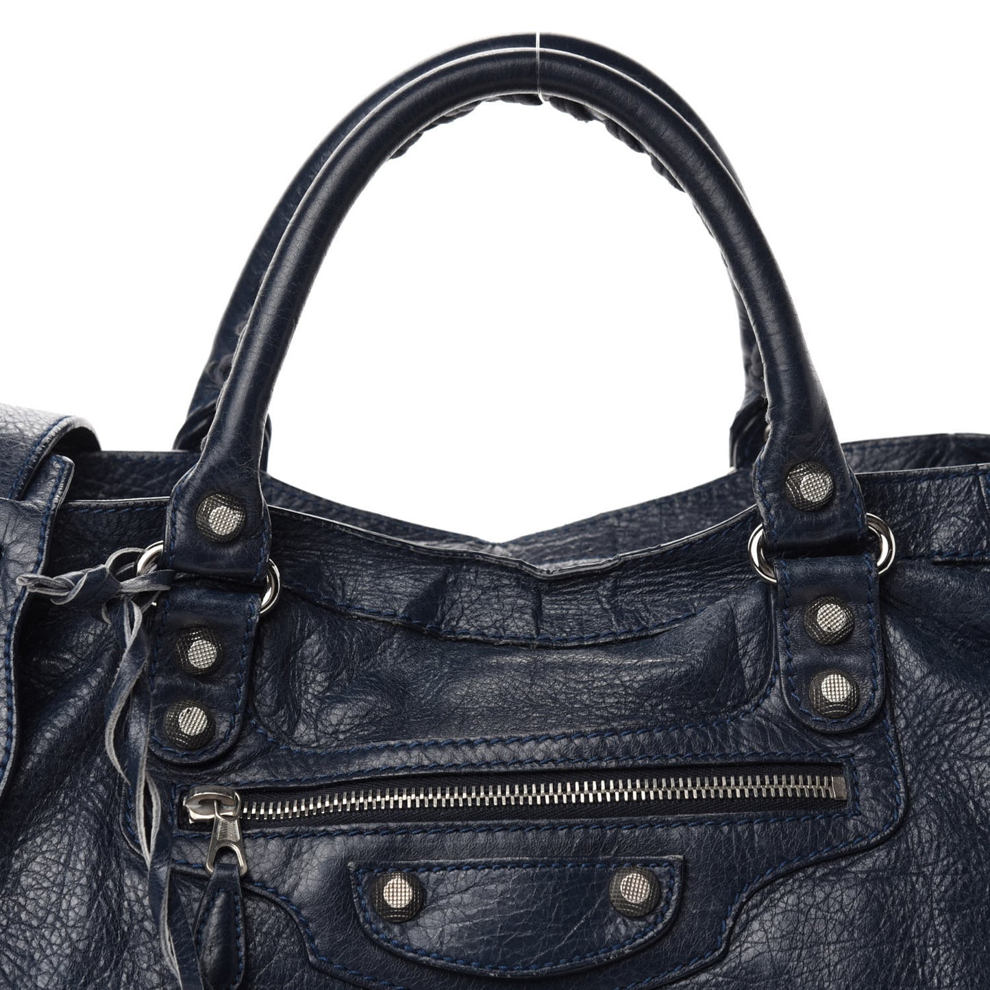 Agneau Giant 12 Silver Hardware City Bleu Obscur