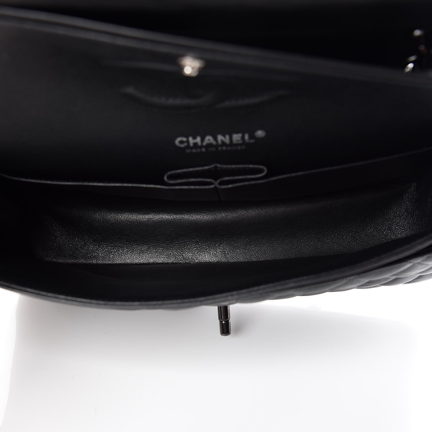 Chanel Crumpled Calfskin Quilted Medium Double Flap So Black 5 of 10