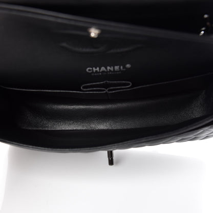 Chanel Crumpled Calfskin Quilted Medium Double Flap So Black 5 of 10