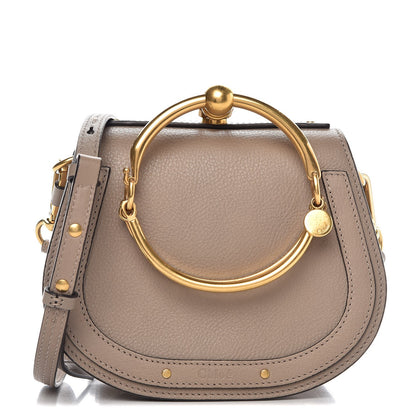 Chloe Calfskin Suede Small Nile Bracelet Bag Motty Grey 1 of 8