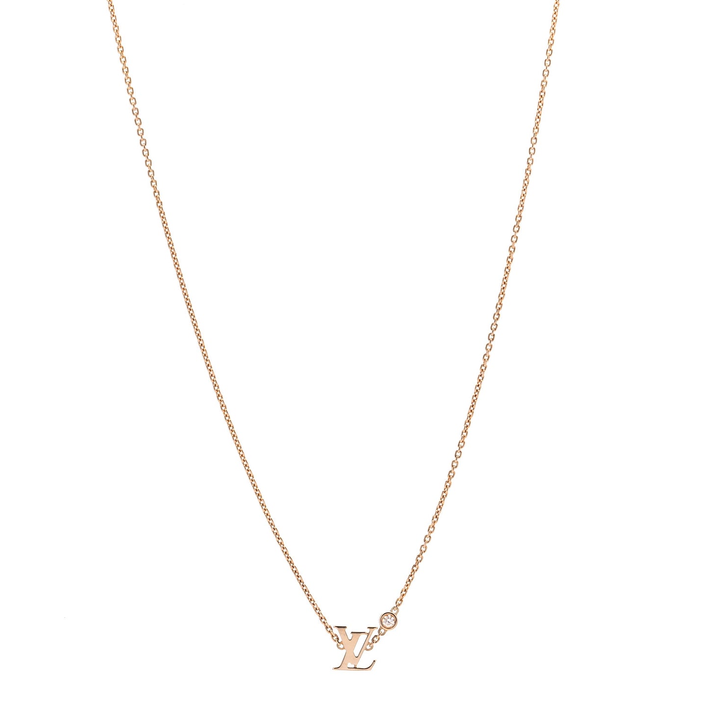 18K Pink Gold Diamond Idylle Blossom LV Pendant Necklace