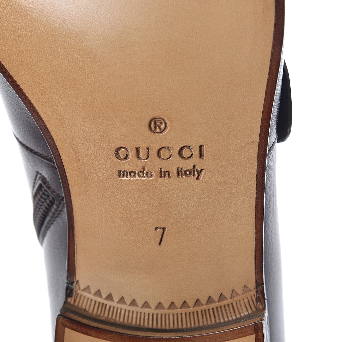Goatskin Web Mens GG Ankle Boots 7 Cocoa