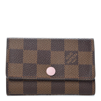 Louis Vuitton Damier Ebene Multicles 6 Key Holder Rose Ballerine 1 of 7