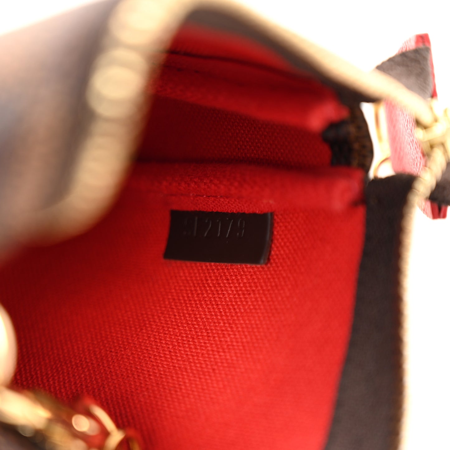 Damier Ebene 2019 Christmas Animation Mini Pochette Accessories Red