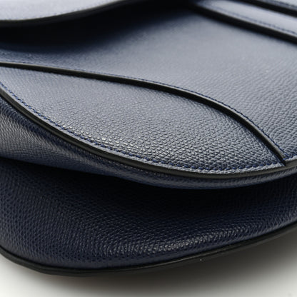 Christian Dior Grained Calfskin Saddle Bag Navy 7 of 8