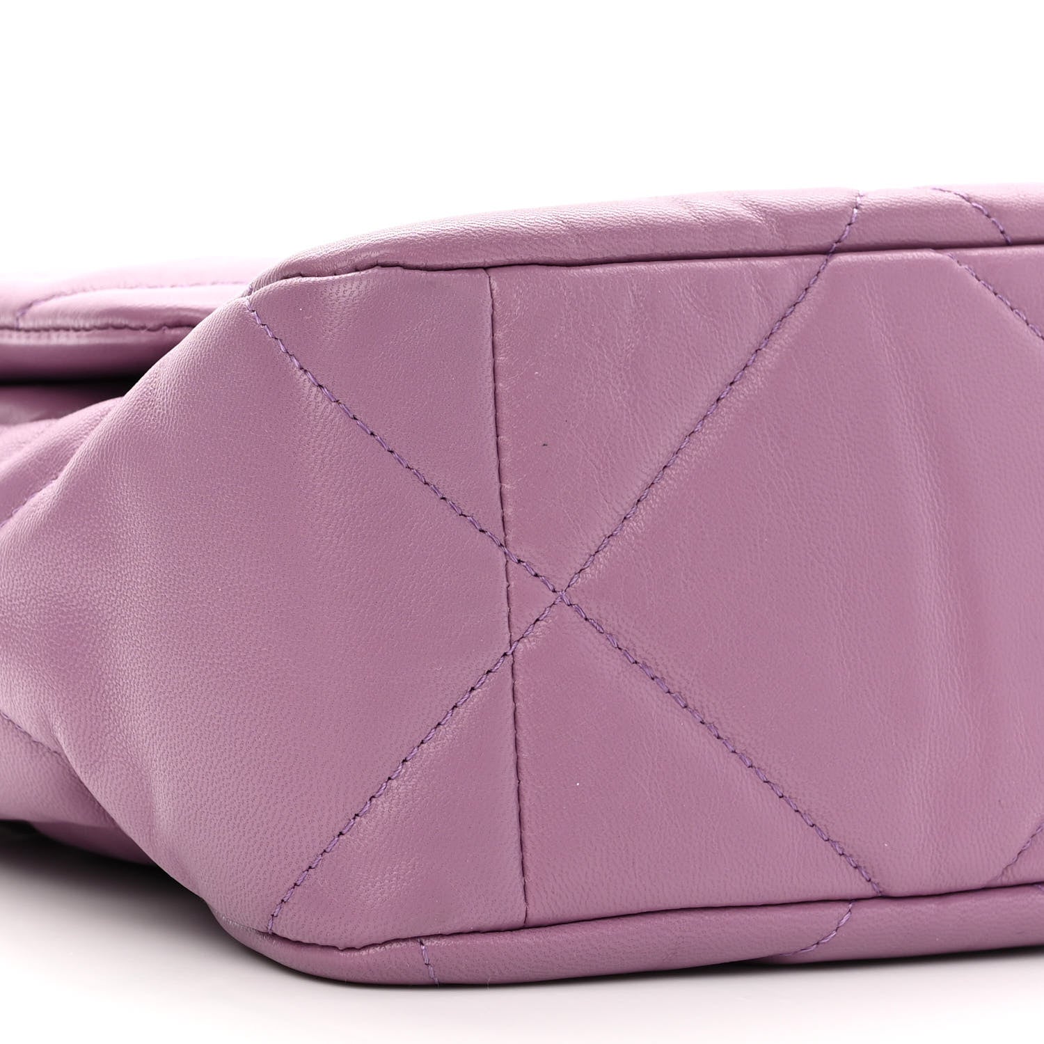 Chanel Goatskin Quilted Large Chanel 19 Flap Purple 9 of 10