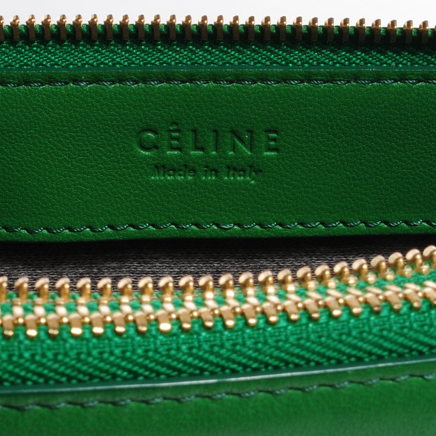 Celine Lambskin Large Trio Crossbody Bag Grass 5 of 8