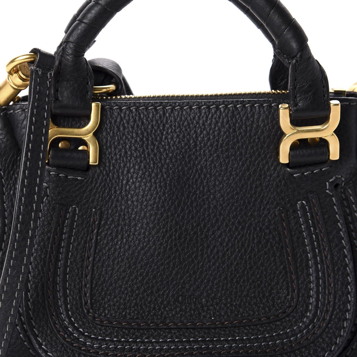 Calfskin Mini Marcie Satchel Black