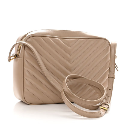 Saint Laurent Calfskin Matelasse Monogram Lou Camera Bag Dark Beige 3 of 9