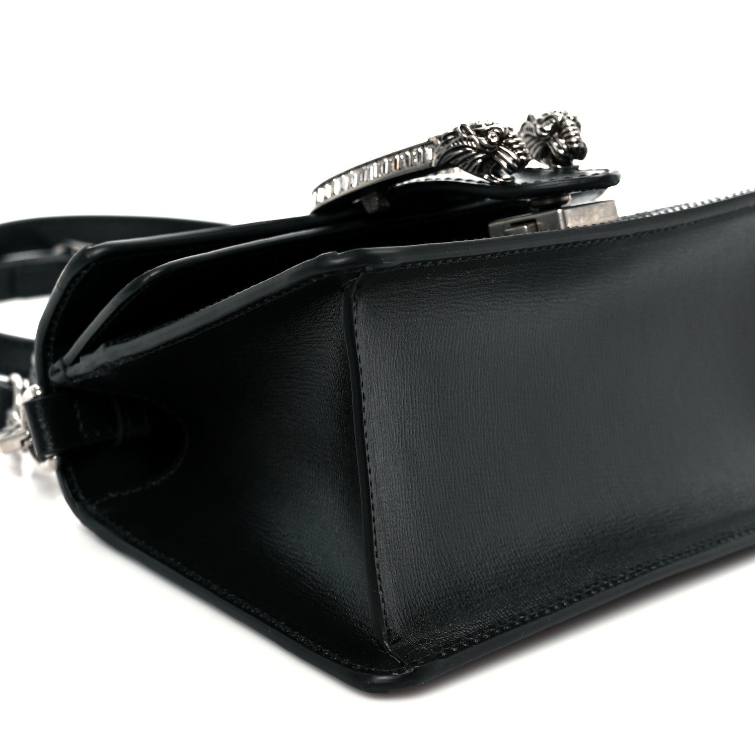 Gucci Satin Crystal GG Monogram Mini Dionysus Top Handle Bag Black 10 of 12