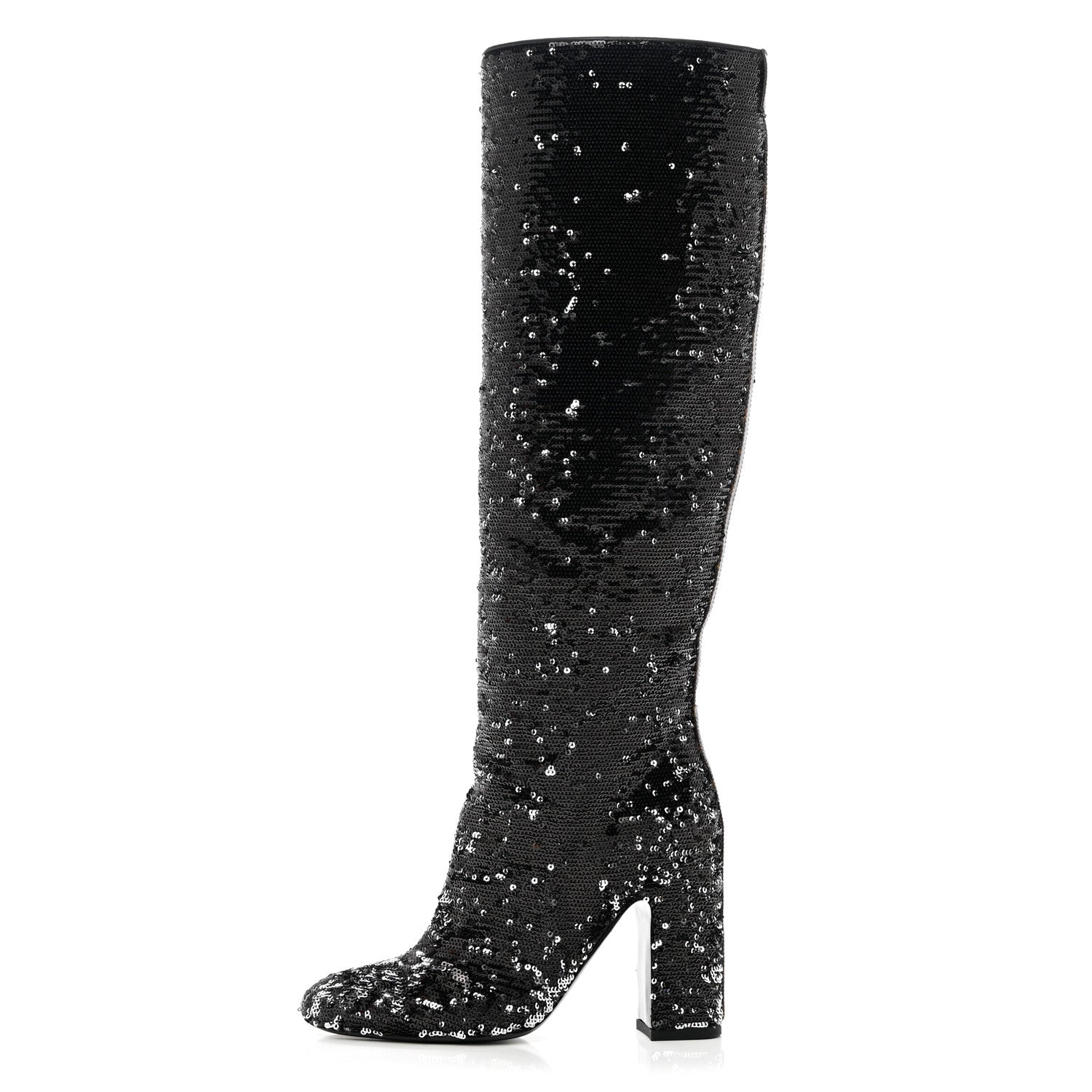 Louis Vuitton Sequin Donna High Boots 37 Black 1 of 9