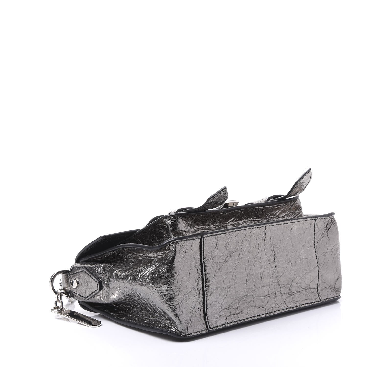 Proenza Schouler Metallic Lambskin Tiny PS1 Satchel Silver 3 of 9