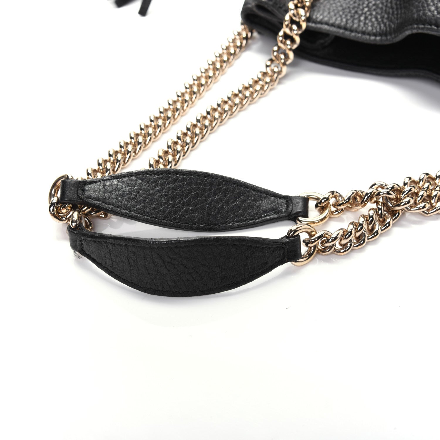 Gucci Pebbled Calfskin Medium Soho Chain Shoulder Bag Black 16 of 18