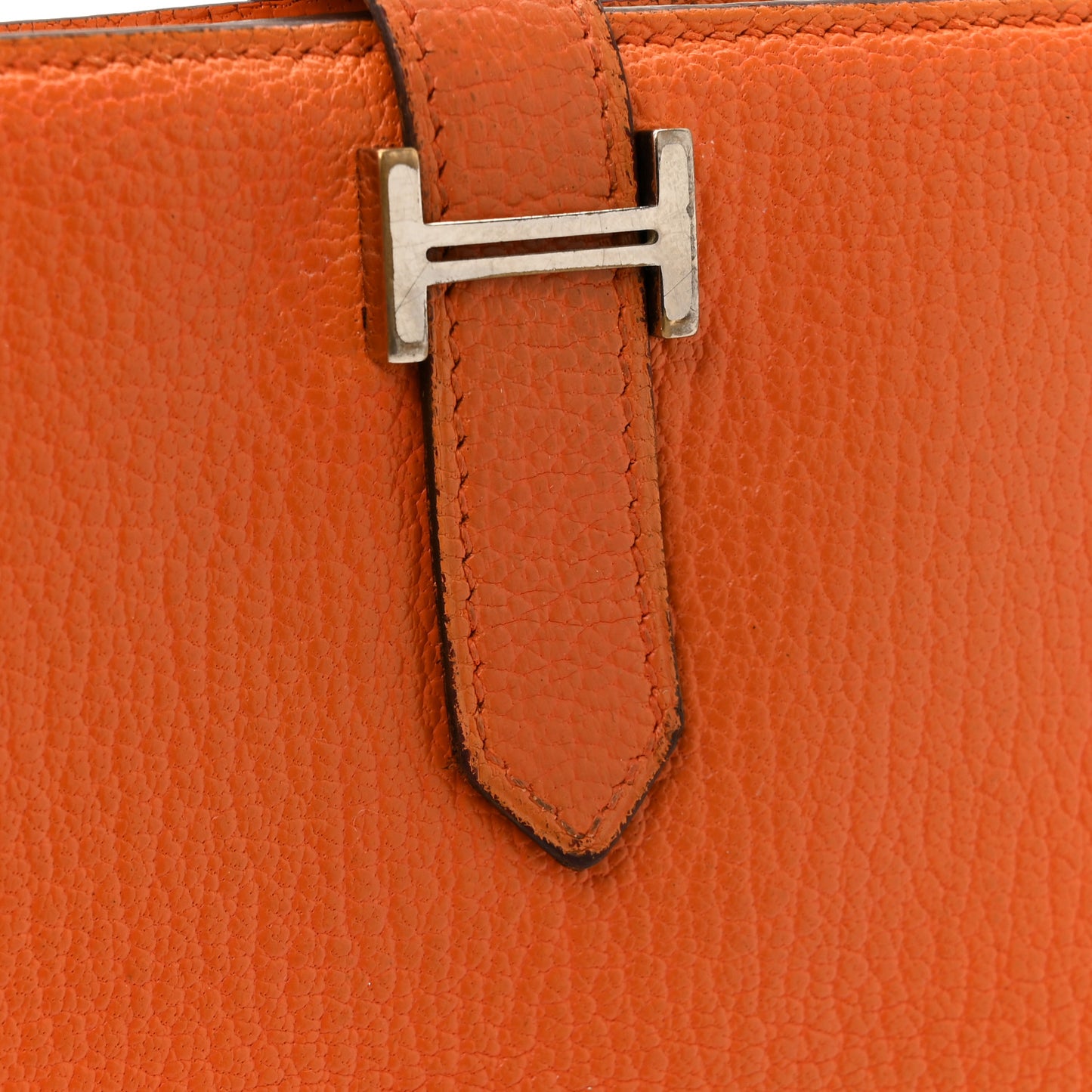 Chevre Mysore Bearn Gusset Wallet Orange