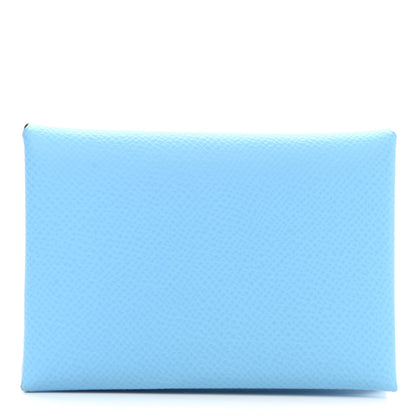 Hermes Epsom Calvi Duo Card Case Celeste 1 of 6