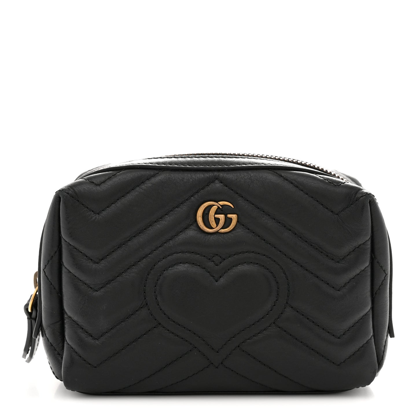 Calfskin Matelasse GG Marmont Cosmetic Case Black