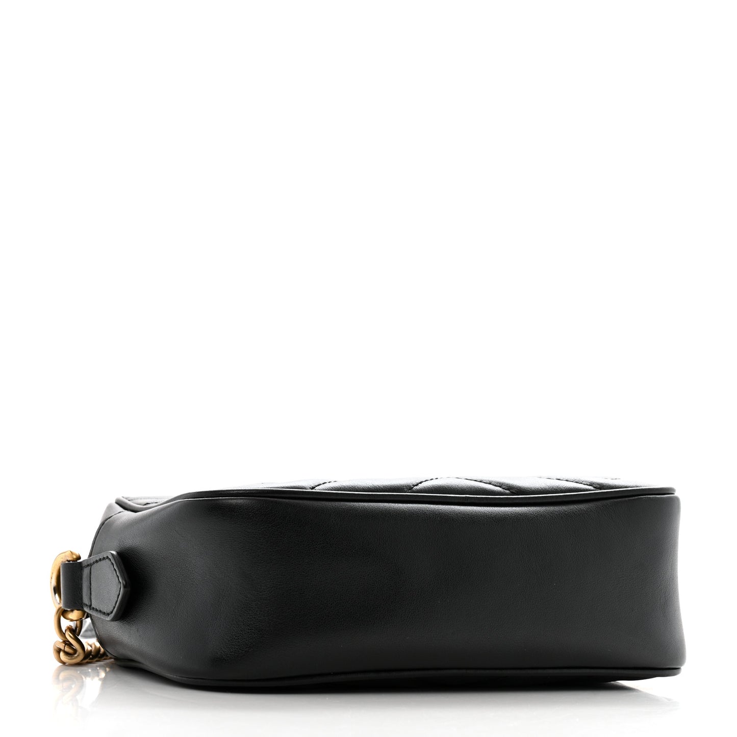 Calfskin Matelasse Mini GG Marmont Chain Shoulder Bag Black