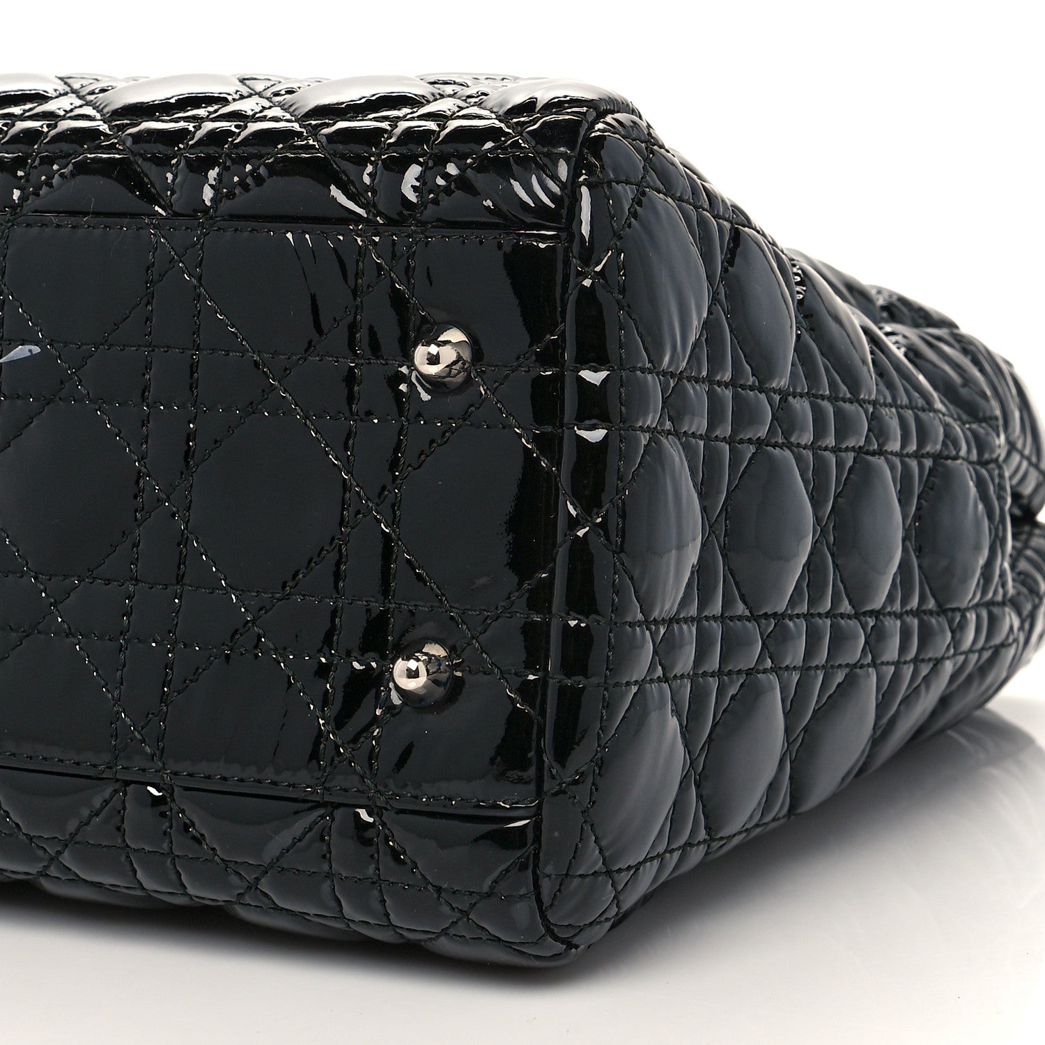 Christian Dior Patent Cannage Dior Soft Shopping Tote Black 10 of 10