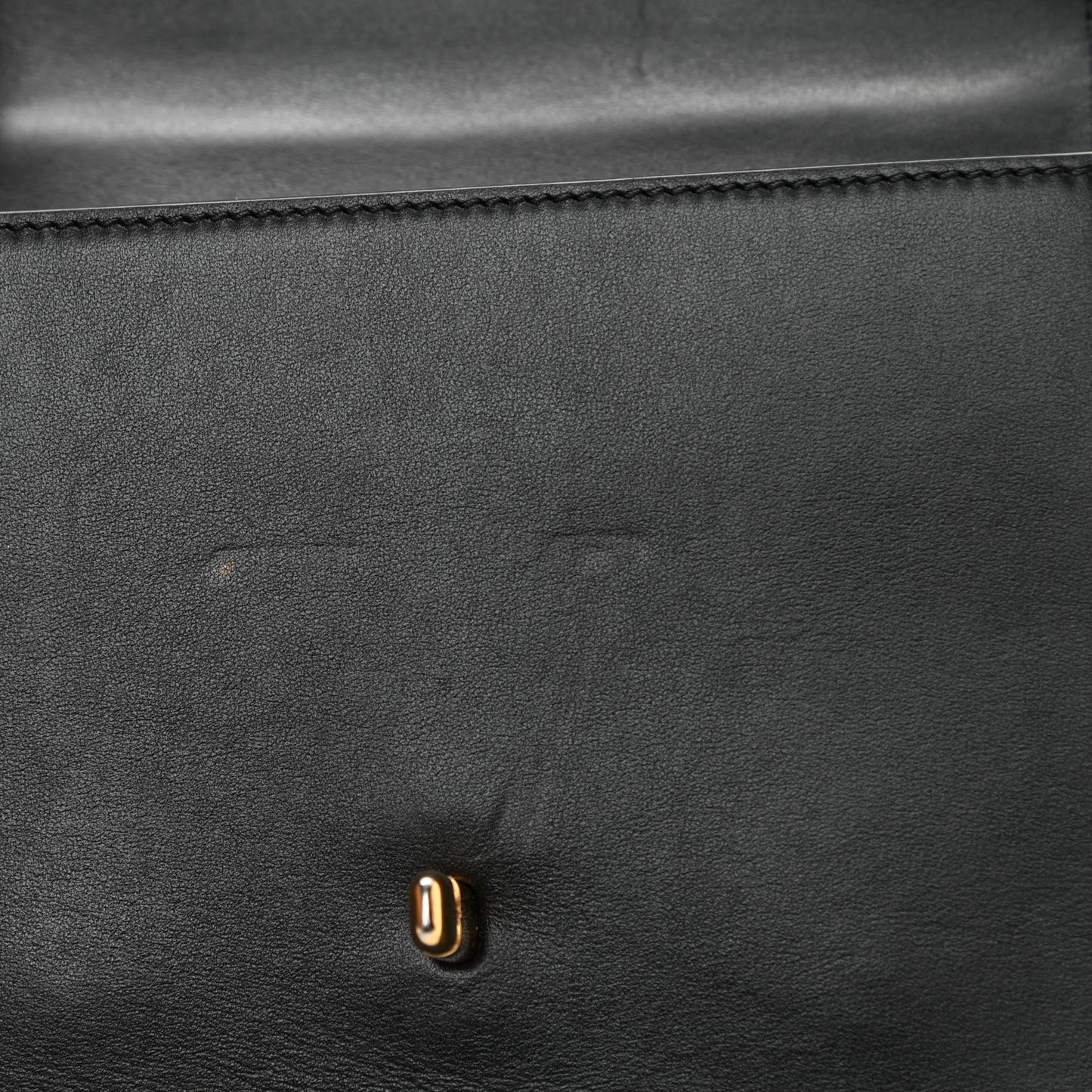 Vitello Barocco Virtus Small Top Handle Shoulder Bag Black