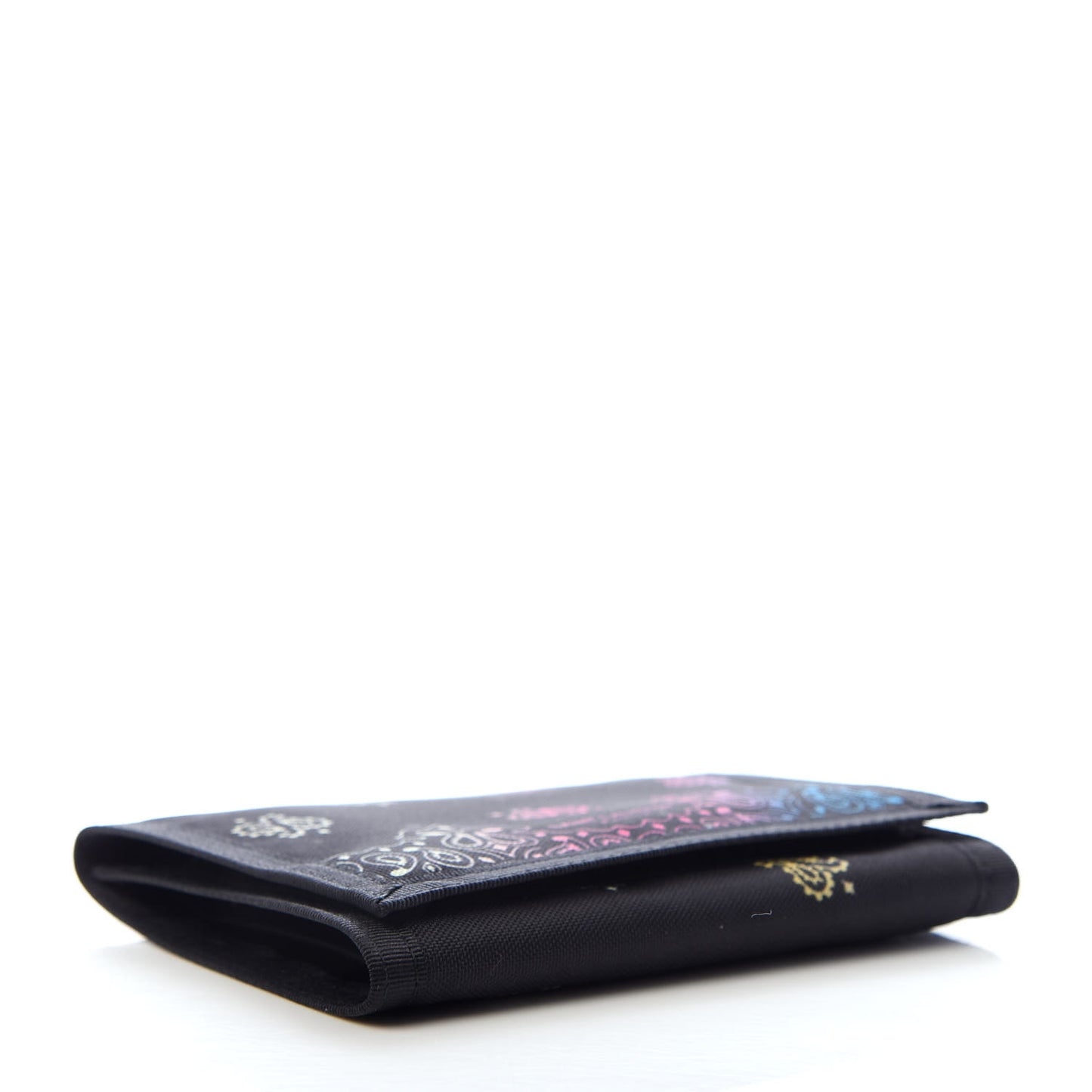 Nylon Print Bandana Tiny Buffalo Wallet Black