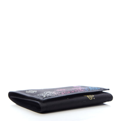 Saint Laurent Nylon Print Bandana Tiny Buffalo Wallet Black 4 of 6