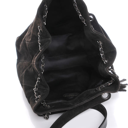 Chanel Suede CC Tassel Shoulder Bag Black 5 of 10