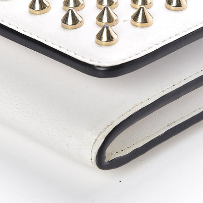 Christian Louboutin Calfskin Macaron Spiked Flap Wallet White 10 of 10
