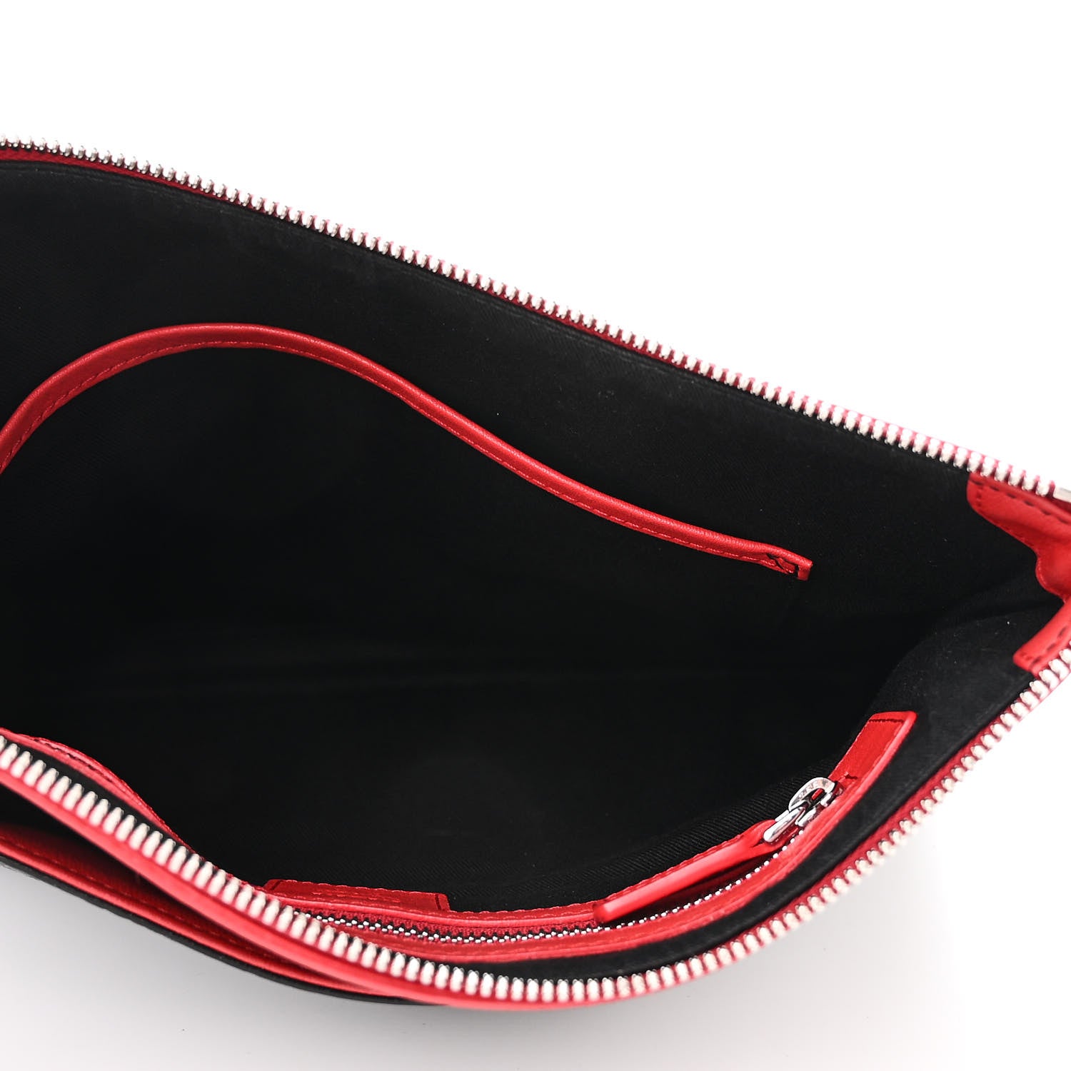 MCM Visetos Crossbody Pouch Black Red 4 of 8