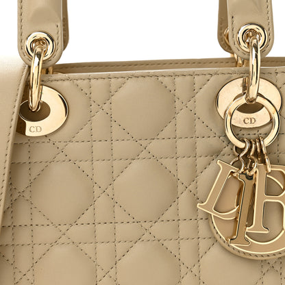 Christian Dior Lambskin Cannage Small My ABCDior Lady Dior Beige 8 of 10
