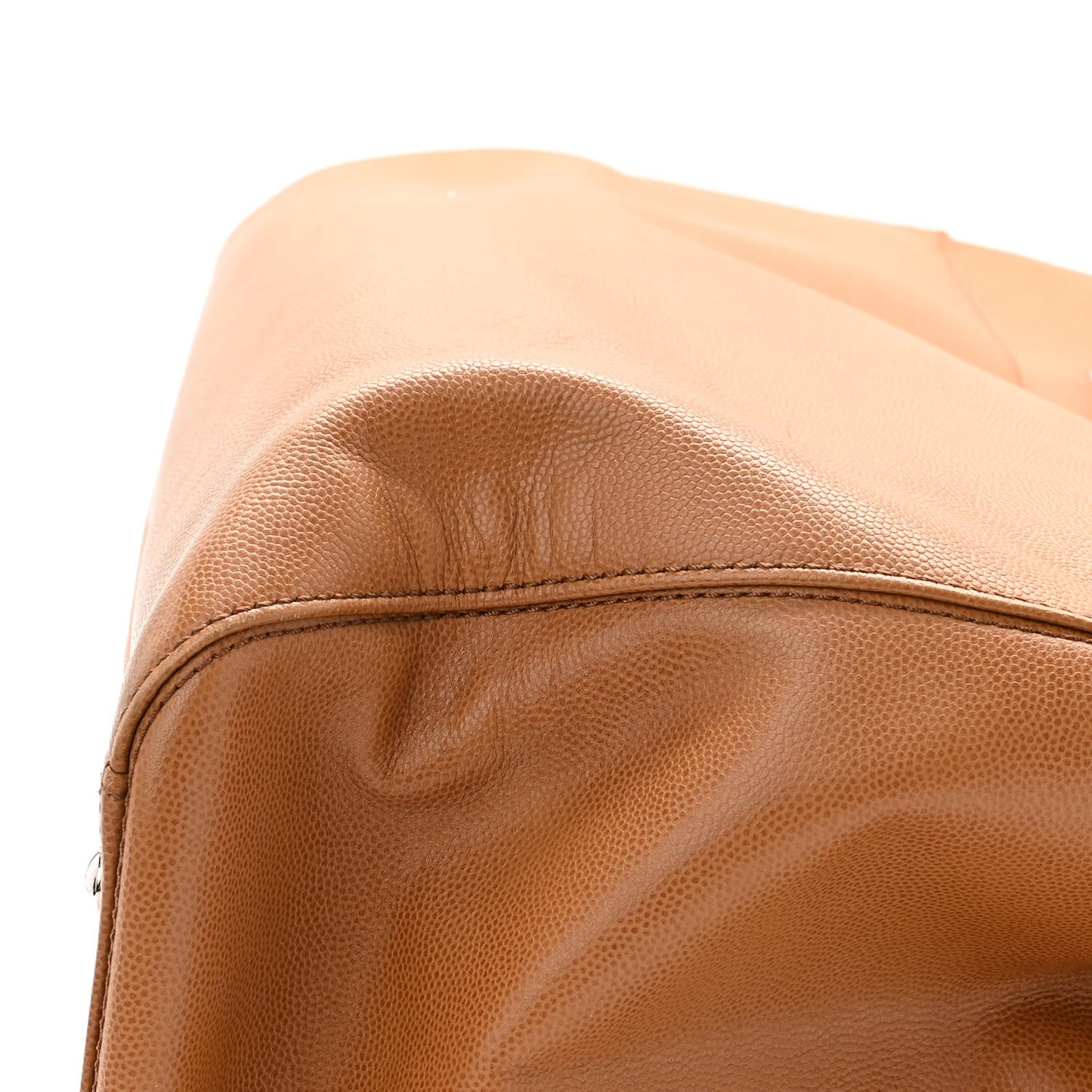 Caviar Medium Cerf Executive Shopper Tote Dark Beige