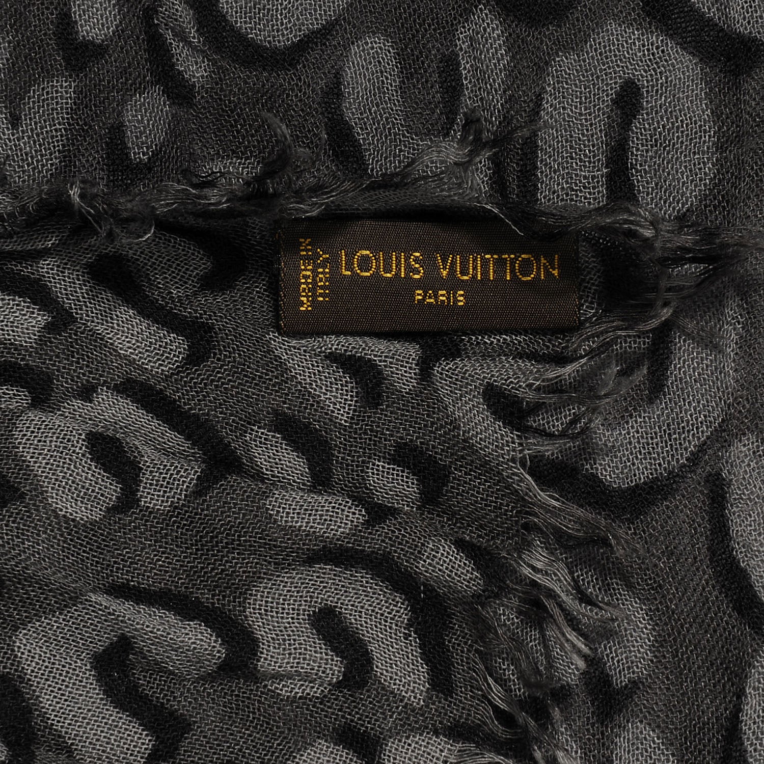 Louis Vuitton Cashmere Silk Leopard Stole Gres 6 of 7