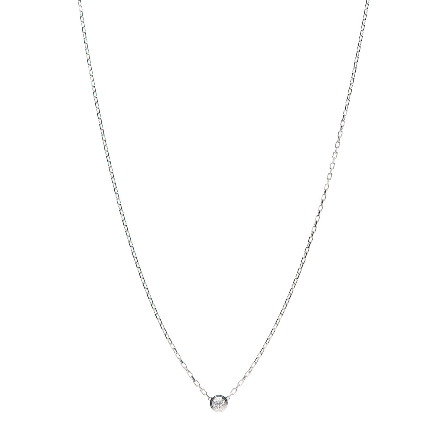 18K White Gold Diamond SM D'Amour Pendant Necklace