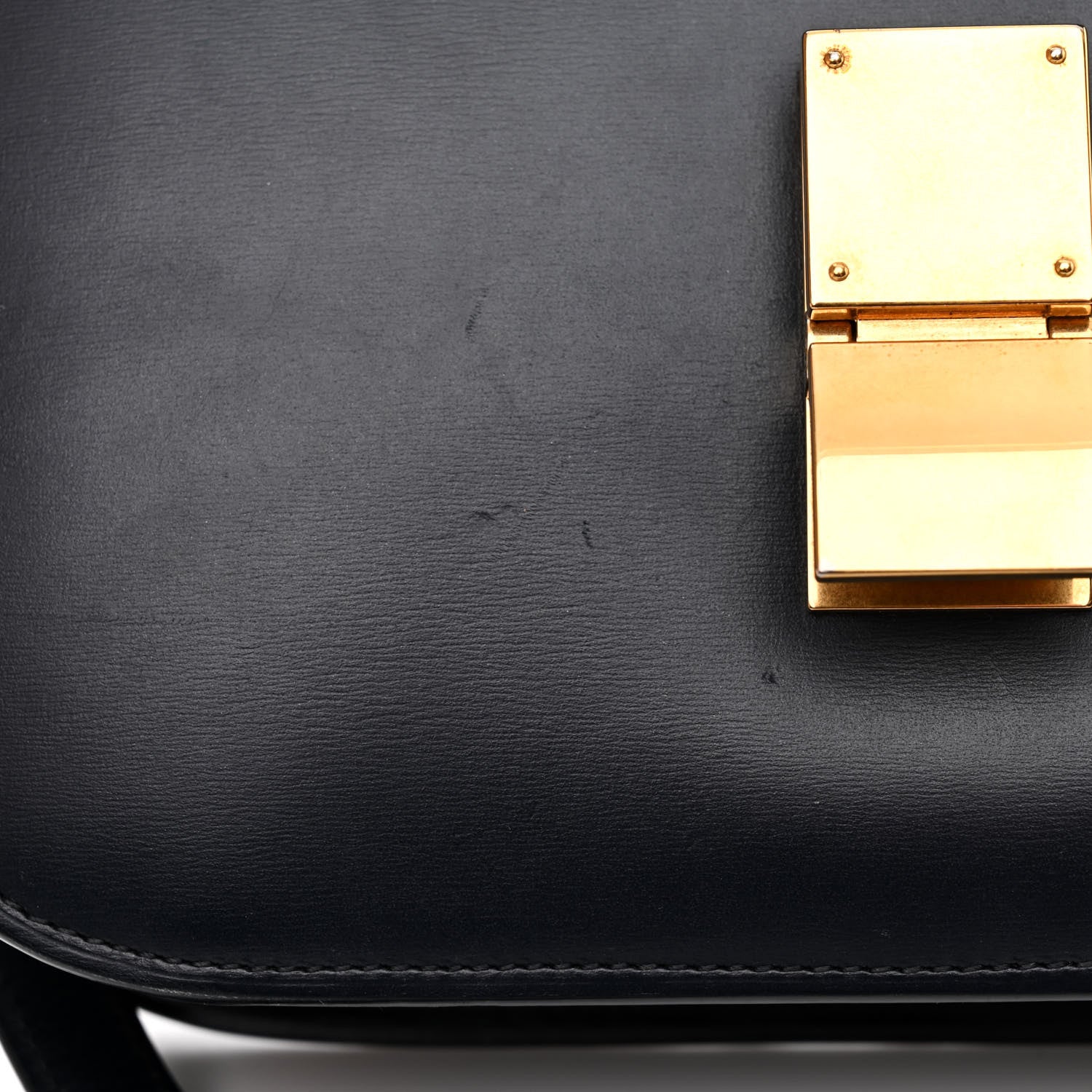 Celine Box Calfskin Medium Classic Box Flap Bag Navy 14 of 15