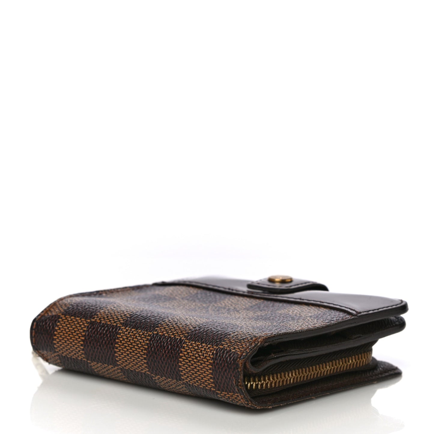 Damier Ebene Zippe Zipped Compact Wallet