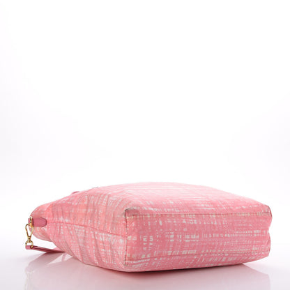Prada Tessuto Nylon Saffiano Plaid Tote Bag Pink 4 of 10