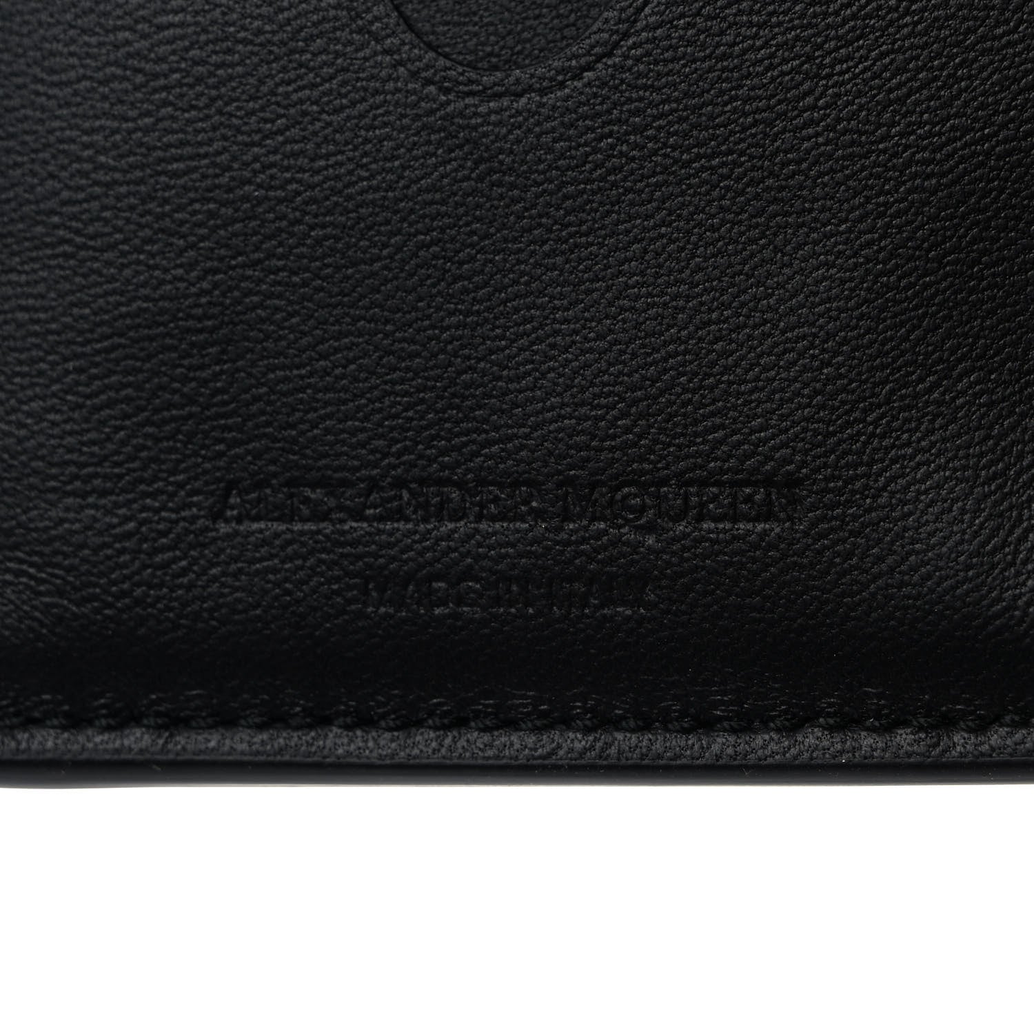 Alexander McQueen Metallic Calfskin Skull French Wallet Dark Silver 6 of 9