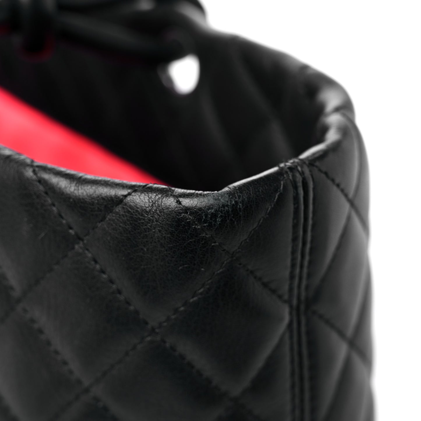 Calfskin Quilted Large Cambon Tote Black