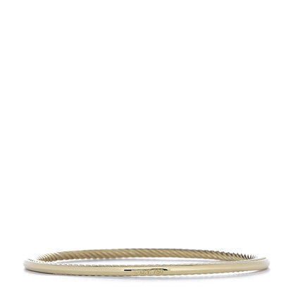 David Yurman 18K Yellow Gold 3mm Inside Cable Classic Bangle Bracelet 3 of 4