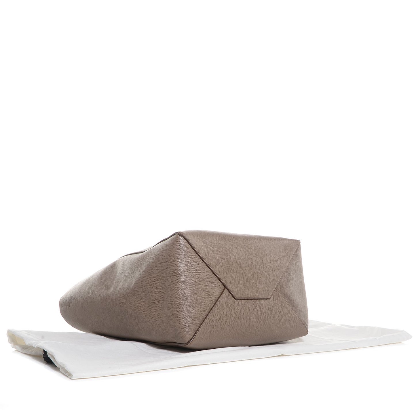 Grained Calfskin Small Phantom Luggage Cabas Taupe