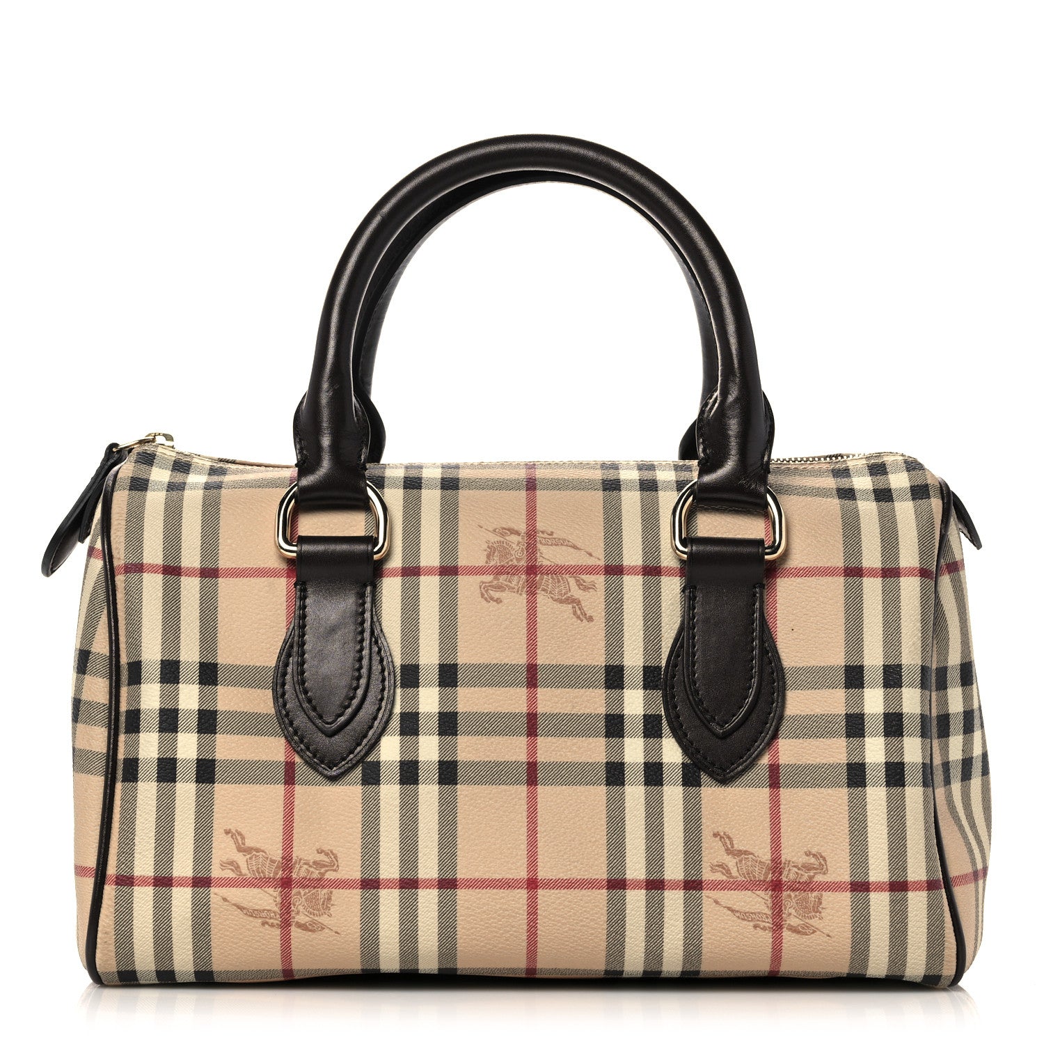 Burberry Haymarket Check Small Chester Bowling Bag Chocolate 1 of 11