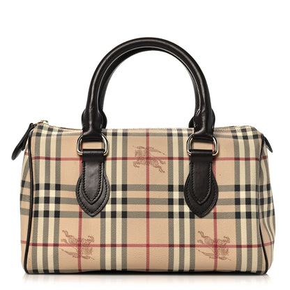 Burberry Haymarket Check Small Chester Bowling Bag Chocolate 1 of 11