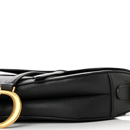 Christian Dior Grained Calfskin Saddle Bag Black 10 of 10