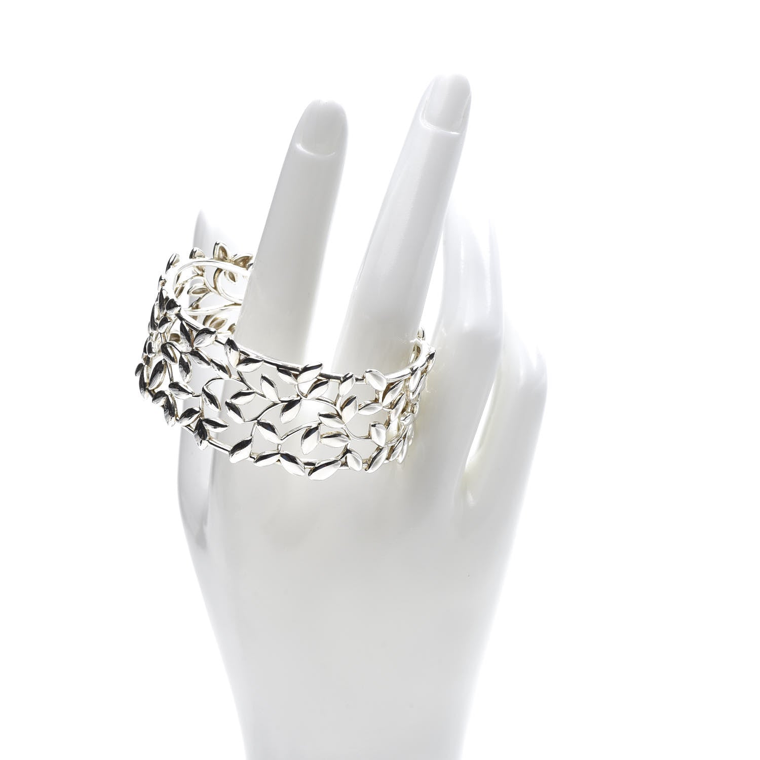 Tiffany Sterling Silver Paloma Picasso Olive Leaf Cuff Bracelet 2 of 5